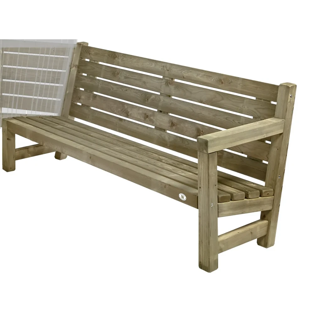LOUNGEBANK DRIEZITS BESTEMD VOOR HOEKELEMENT | FSC | 180 CM
