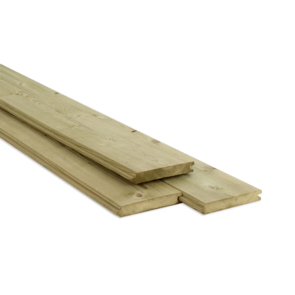 TUINHOUT VELLINGDELEN | GROEN GEIMPR. | FSC | 18X120 MM (WB 112 MM) | 420 CM