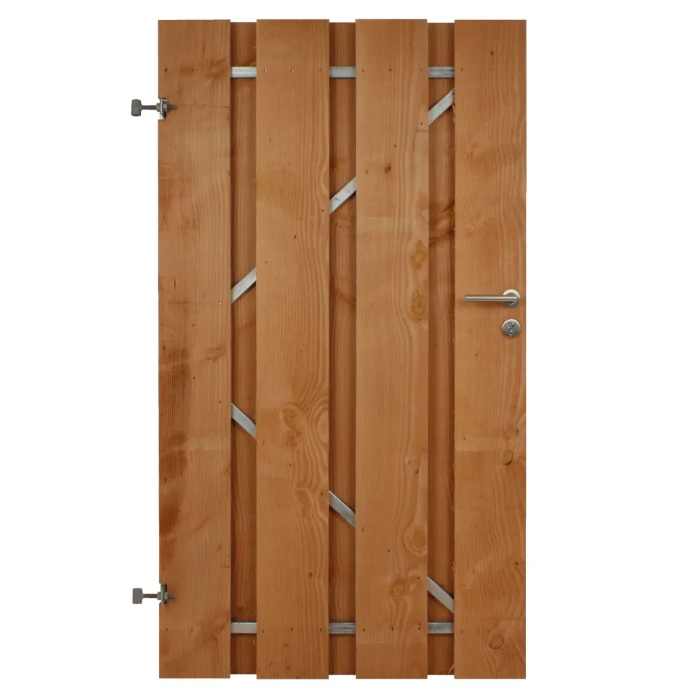 POORTDEUR STALEN FRAME MET SLOT | PEFC | DOUGLAS FB 20X200 MM | L-DR | 100X180 CM