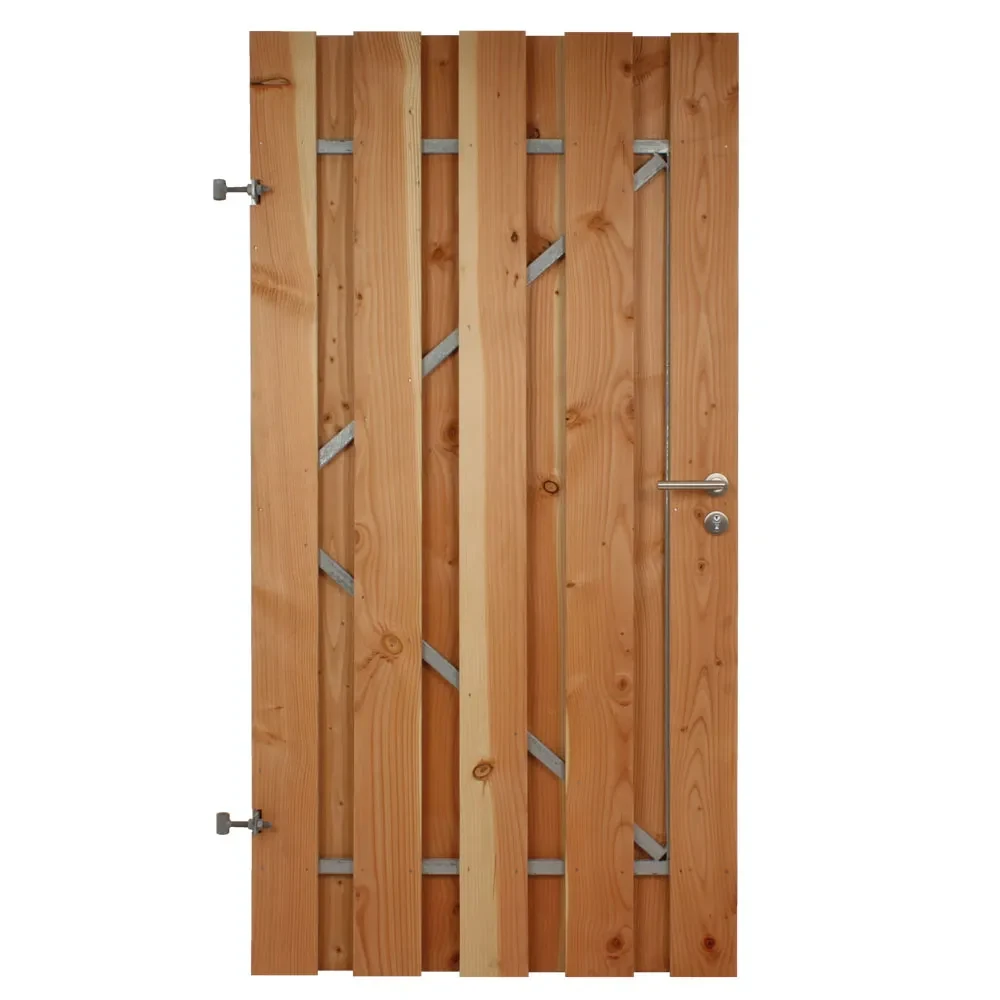 POORTDEUR STALEN FRAME MET SLOT | PEFC | DOUGLAS GESCH. 16X140 MM | L-DR | 100X200 CM