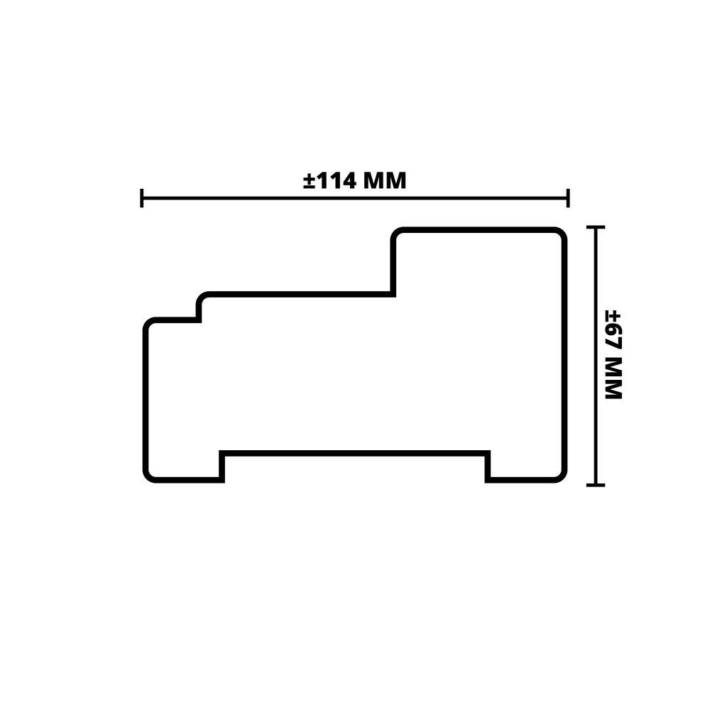 MERANTI GEPR. KOZIJNHOUT DR | A- ZIJSTIJL / BOVENDORPEL |  67X114 MM | 215 CM