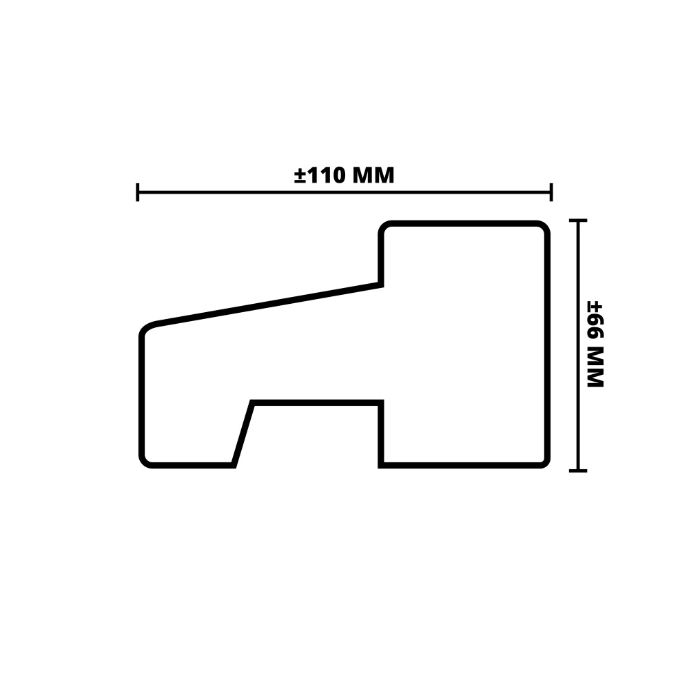 MERANTI GEPR. KOZIJNHOUT | C- ONDERDORPEL | 66X110 MM | 365 CM
