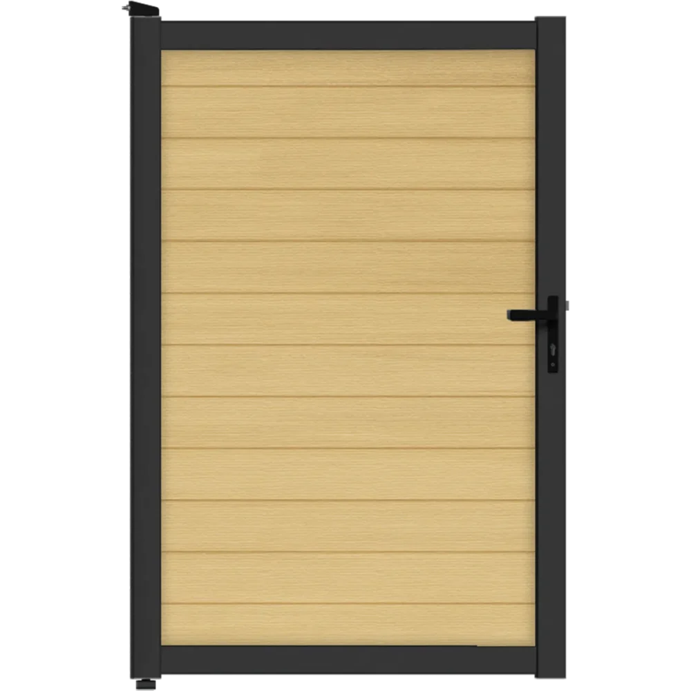 COMPOSIETE POORTDEUR | ZWART | PREMIUM | CEDAR | 120X183 CM