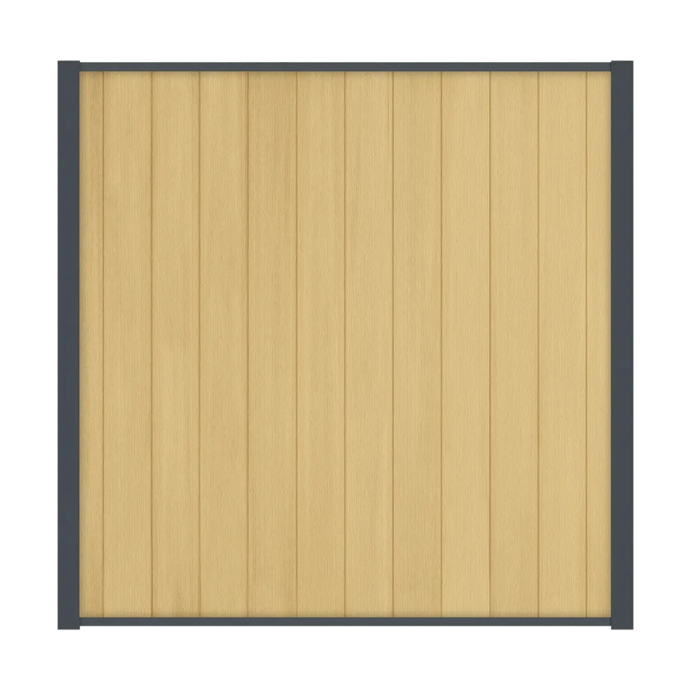 COMPOSIET SCHUTTINGDEEL MET ANTRACIETE LIJST | PREMIUM | CEDAR | 180X180 CM.