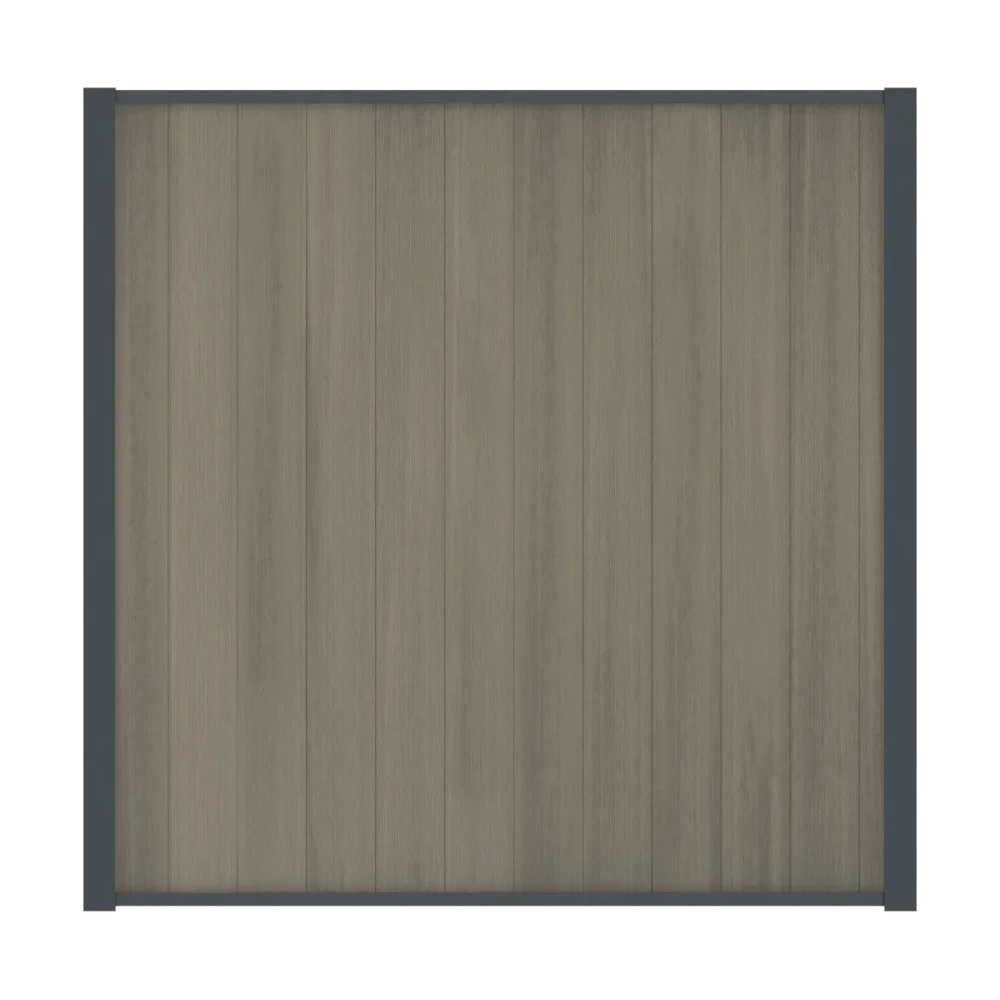 COMPOSIET SCHUTTINGDEEL MET ANTRACIETE LIJST | PREMIUM | LIGHT GREY | 180X180 CM.