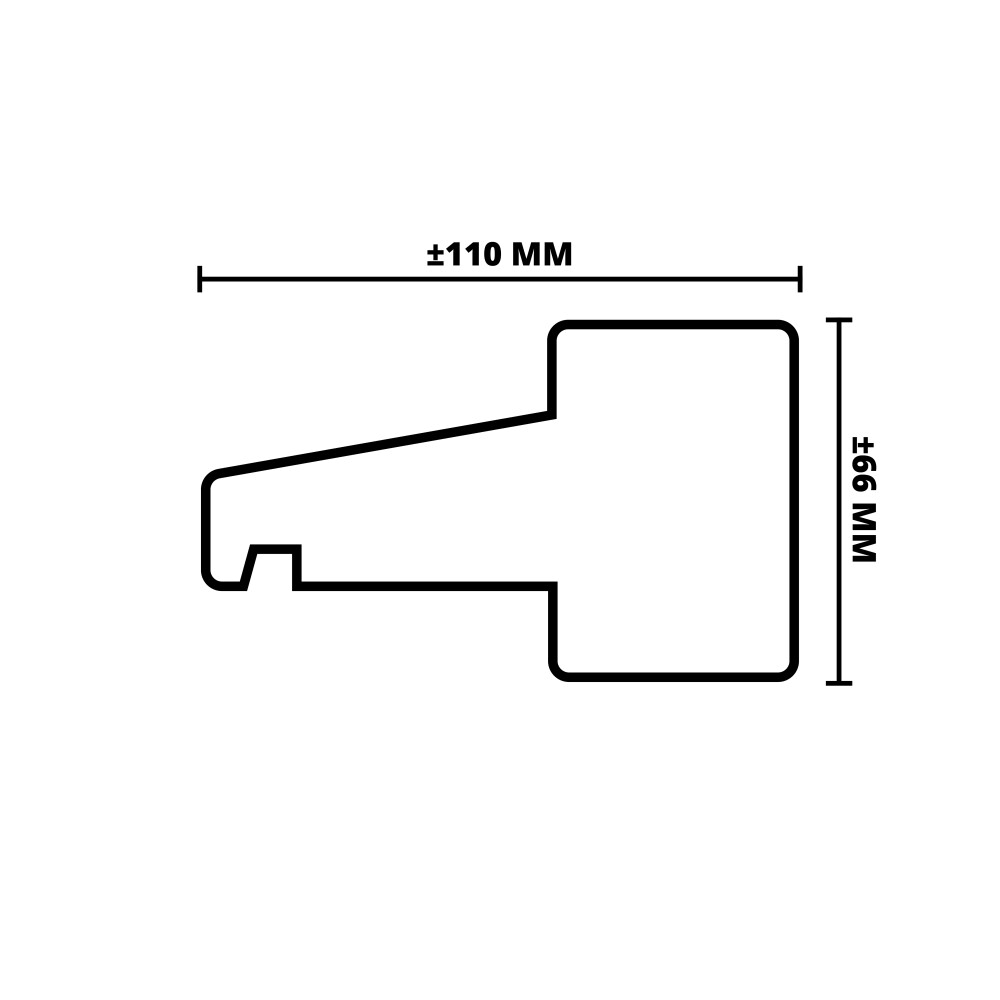 MERANTI GEPR. KOZIJNHOUT | D- TUSSENDORPEL (KALF) | 66X110 MM | 275 CM