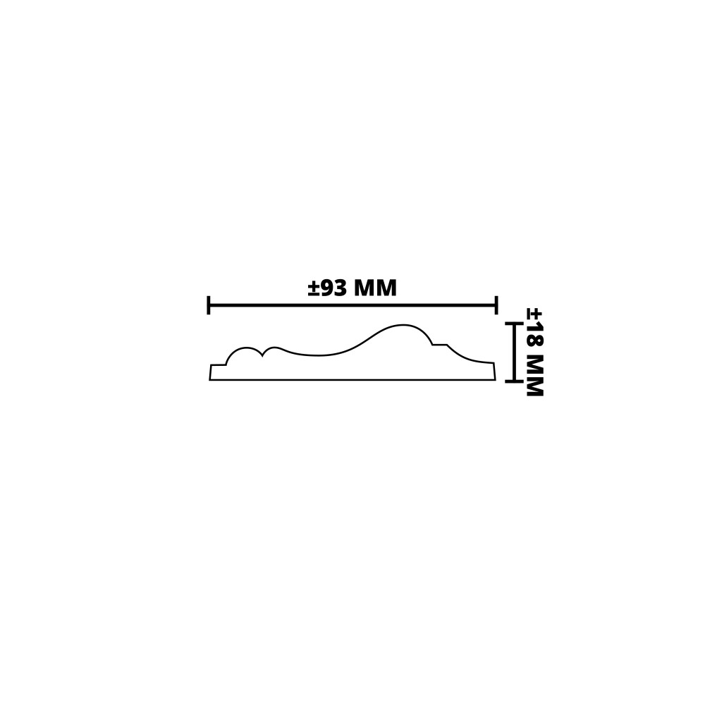 DECORLIJST VUREN | FSC | 18X93 MM | 270 CM