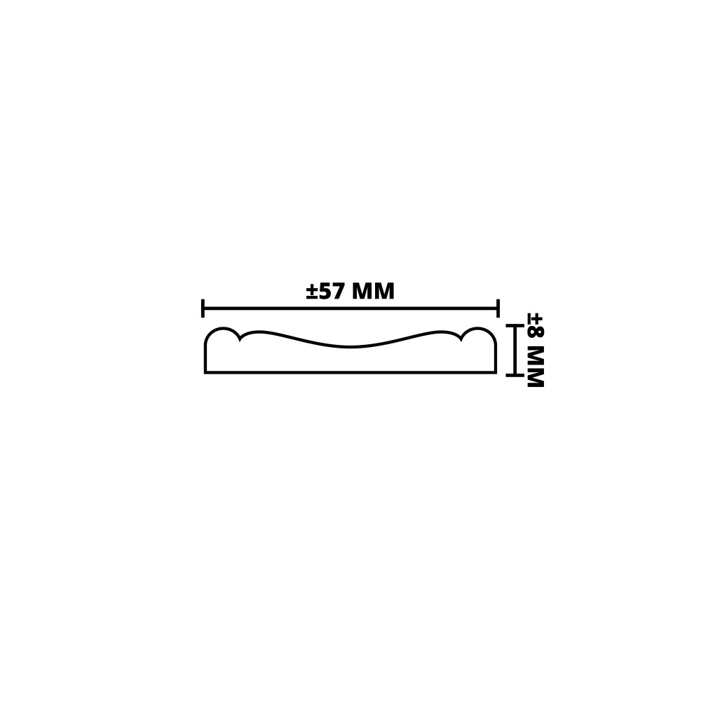 DECORLIJST GRENEN | GEGROND | FSC | 8X57 MM | 270 CM