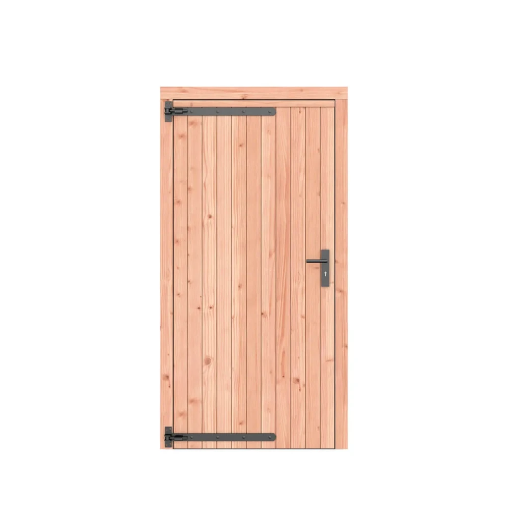 DOUGLAS DICHTE DEUR LUXE INCL. KOZIJN EN ZWART DEURBESLAG | PEFC | LINKSDRAAIEND | 108X209 CM