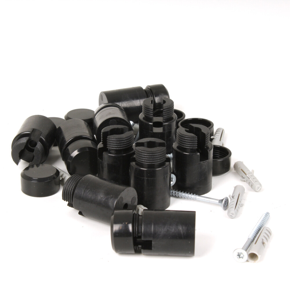 AFSTANDSTEUNSET TBV GAASPANEEL ROND 30 MM ZWART