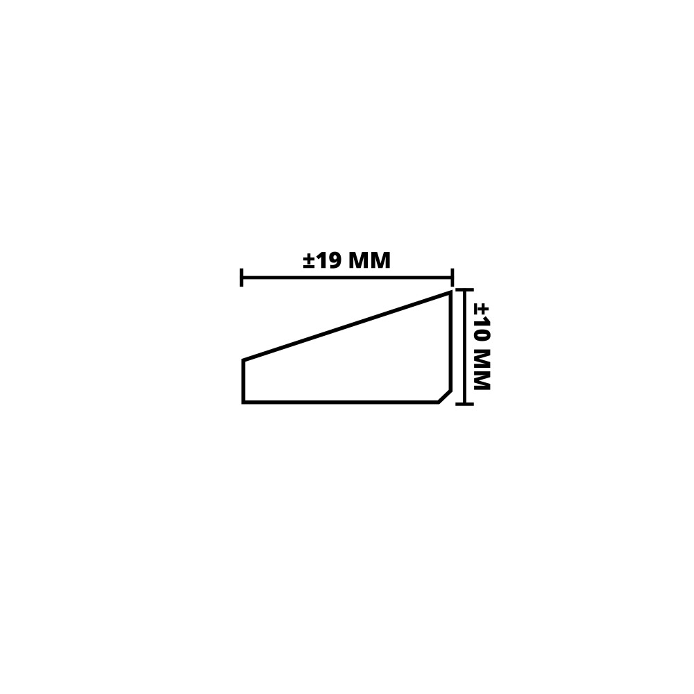 GLASLAT GRENEN | GEGROND | FSC | 10X19 MM | WIT 270 CM