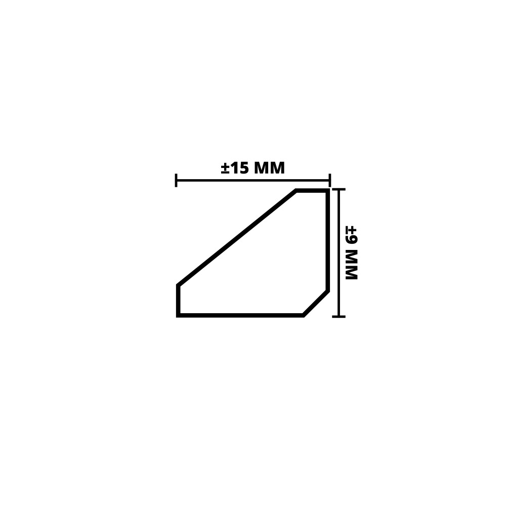 GLASLAT GRENEN | GEGROND | FSC | 9X15 MM | WIT 270 CM