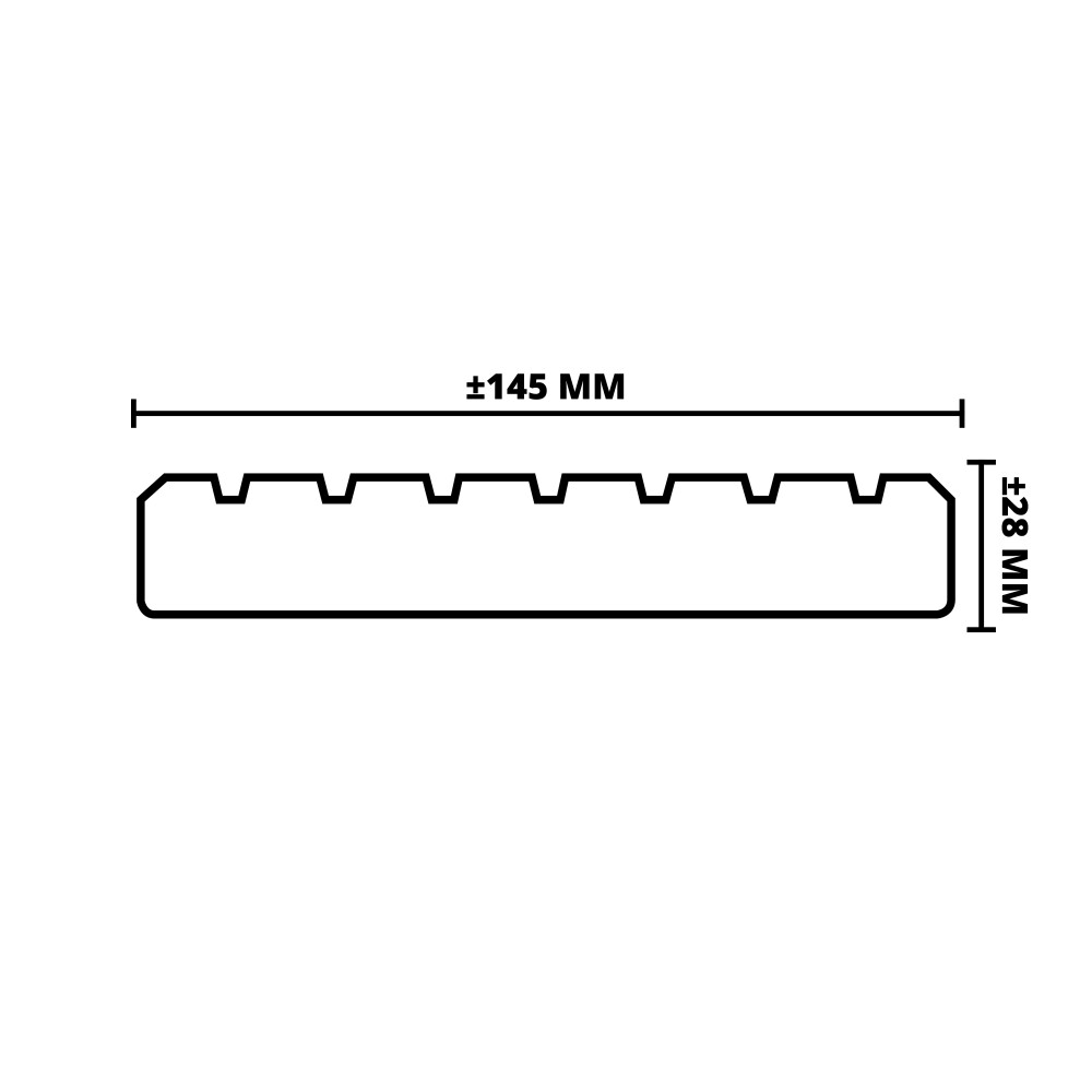 HARDHOUT VLONDERPLANK | GROEVEN | 28X145 MM | 455 CM