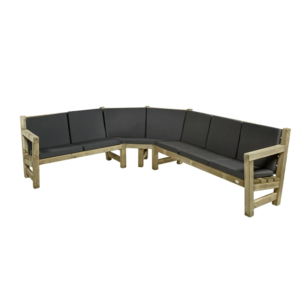 LOUNGEBANK DRIEZITS BESTEMD VOOR HOEKELEMENT | FSC | 180 CM