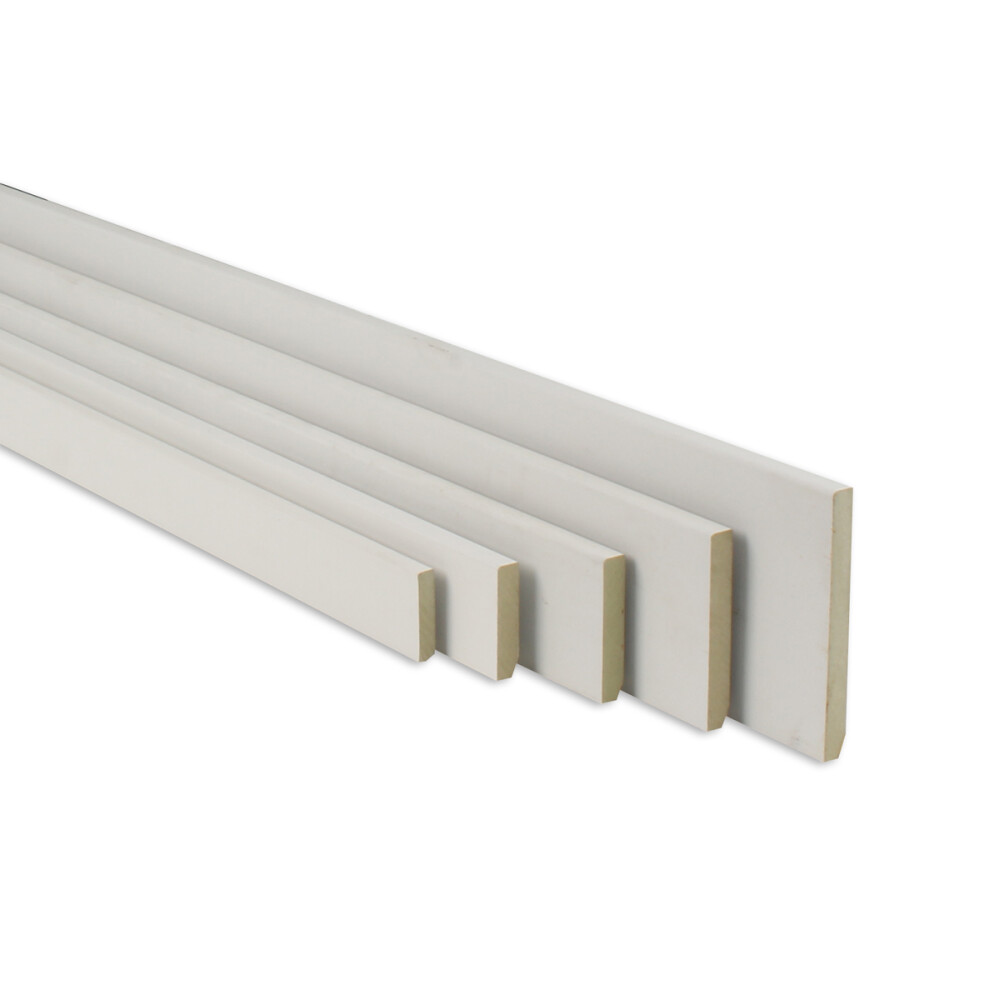 MDF PLINT | RECHT | WIT GEGROND | FSC | 9X45 MM | 488 CM
