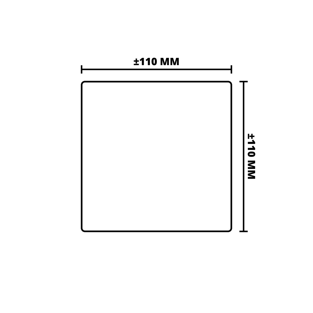 HARDHOUT | GESCHAAFD | FSC | 110X110 MM | 300 CM