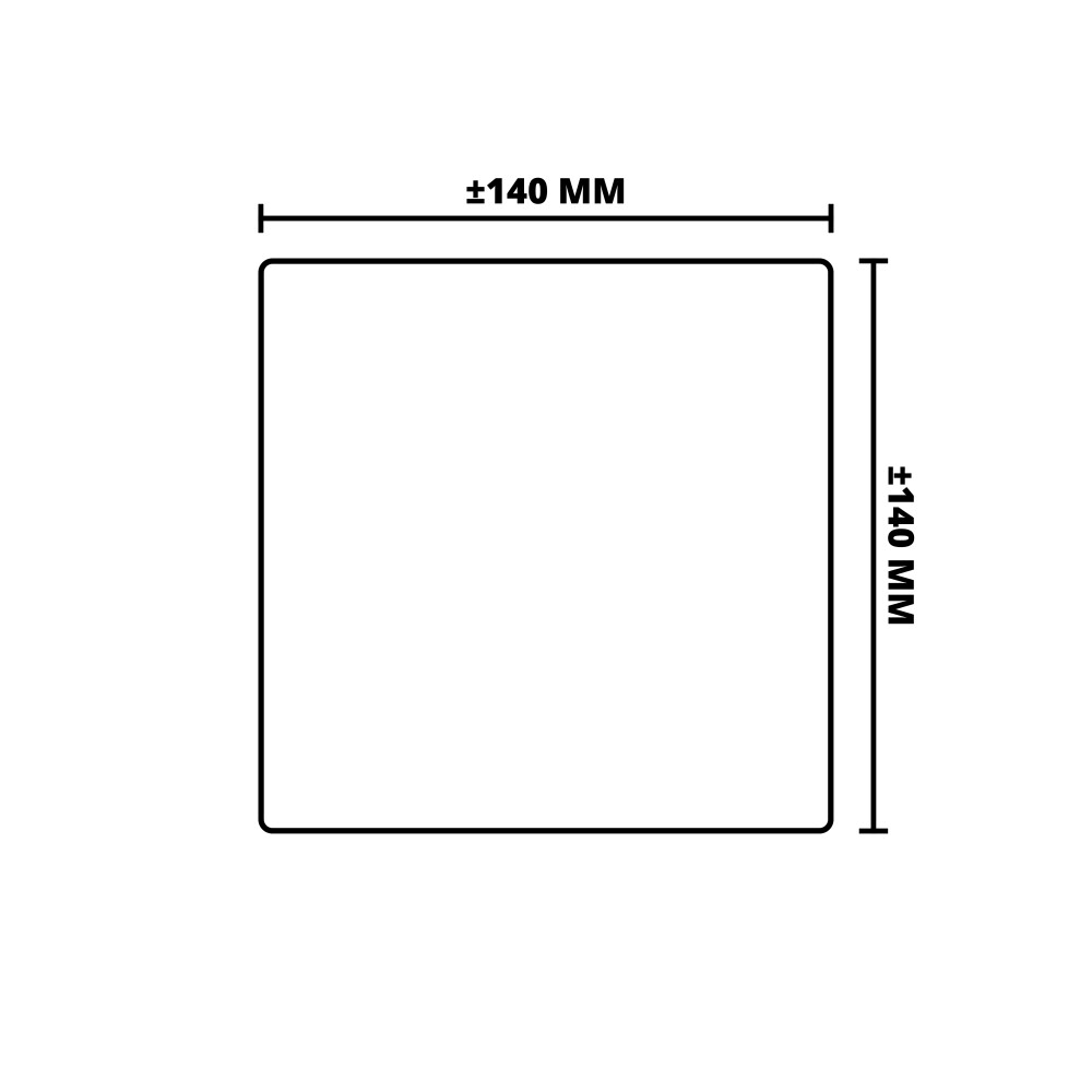 HARDHOUT | GESCHAAFD | FSC | 140X140 MM | 300 CM