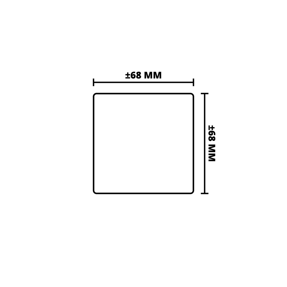 HARDHOUT | GESCHAAFD | FSC | 68X68 MM | 200 CM