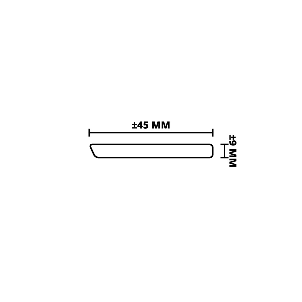 HARDHOUTEN PLINT | GELAKT | 9X45 MM | 490 CM