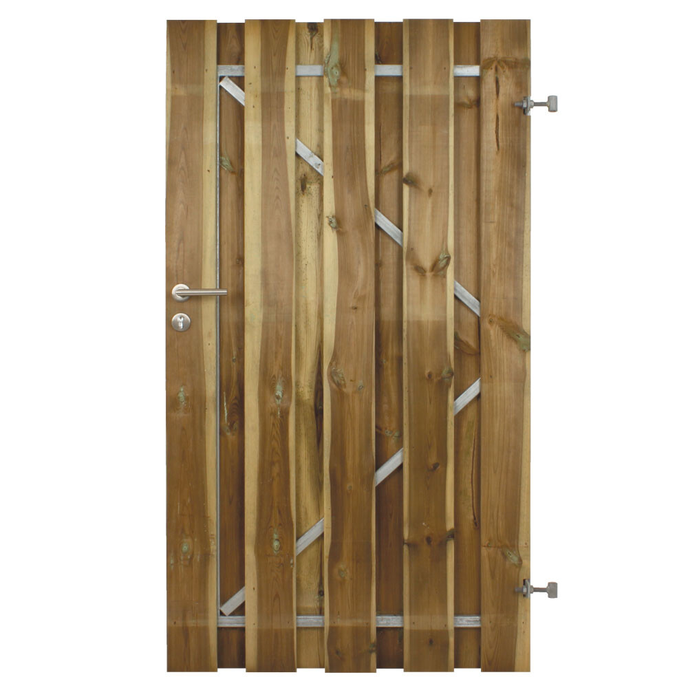 POORTDEUR STALEN FRAME MET SLOT | PEFC | GEIMPR. 16X140 MM | R-DR | 100X200 CM