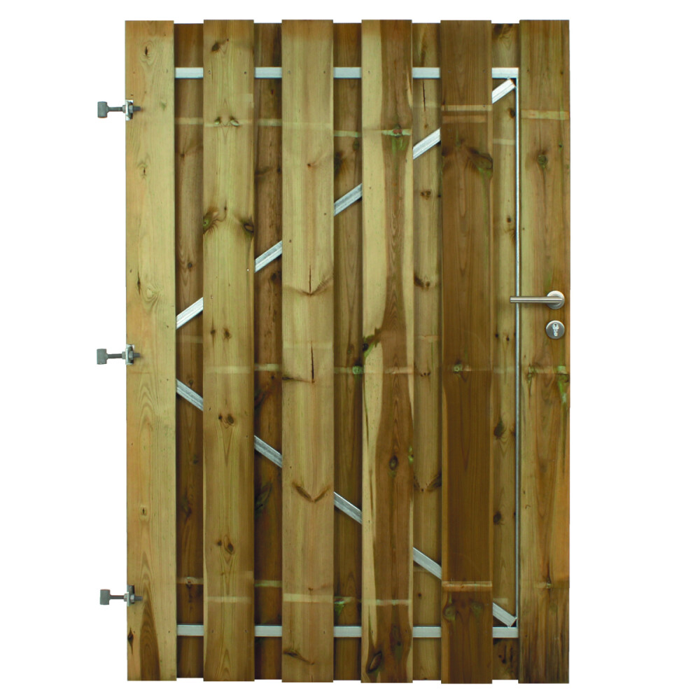 POORTDEUR STALEN FRAME MET SLOT | PEFC | GEIMPR. 16X140 MM | L-DR | 120X180 CM