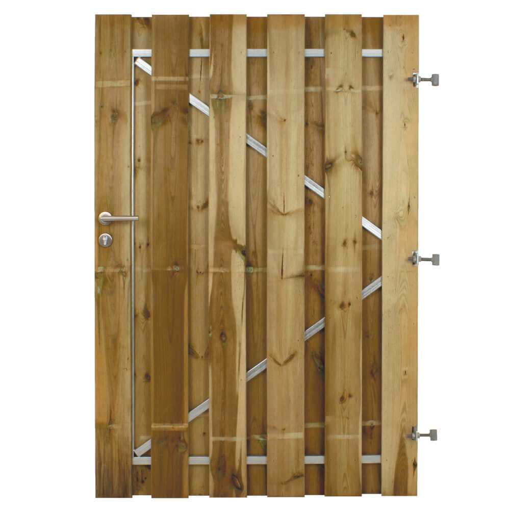 POORTDEUR STALEN FRAME MET SLOT | PEFC | GEIMPR. 16X140 MM | R-DR | 120X180 CM