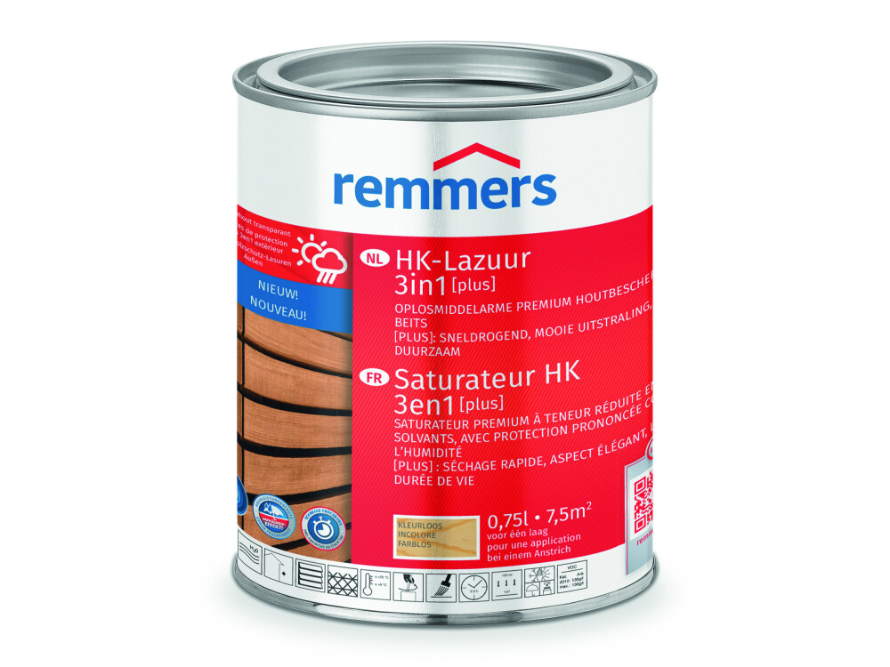 REMMERS | HK-LAZUUR 3IN1 PLUS | KLEURLOOS | 2,5 LTR