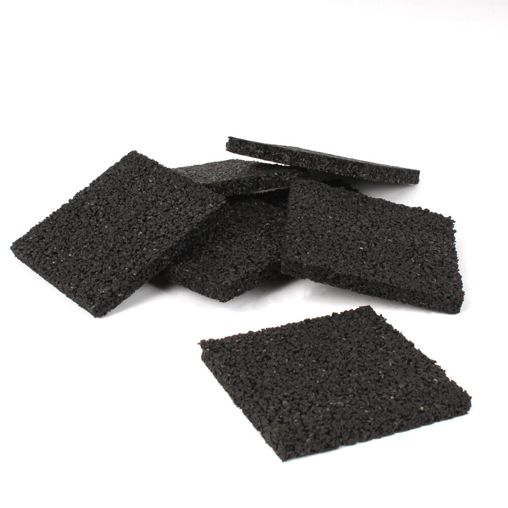 RUBBEREN TEGELDRAGERS - 100X100X10MM - ZWART