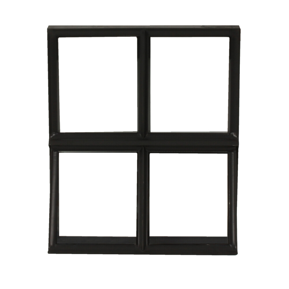 METALEN STALRAAM RECHT MODEL OPENKLAPBAAR DUBBEL GLAS 50X60 CM