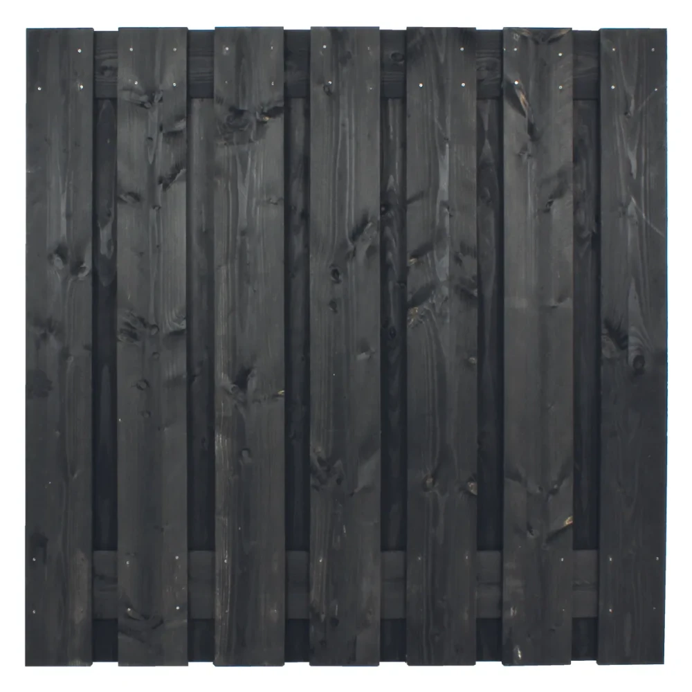 TUINSCHERM DOUGLAS ZWART GEDOMPELD | FIJNBEZAAGD | PEFC | 13+2 | 19X195 MM | 180X180 CM
