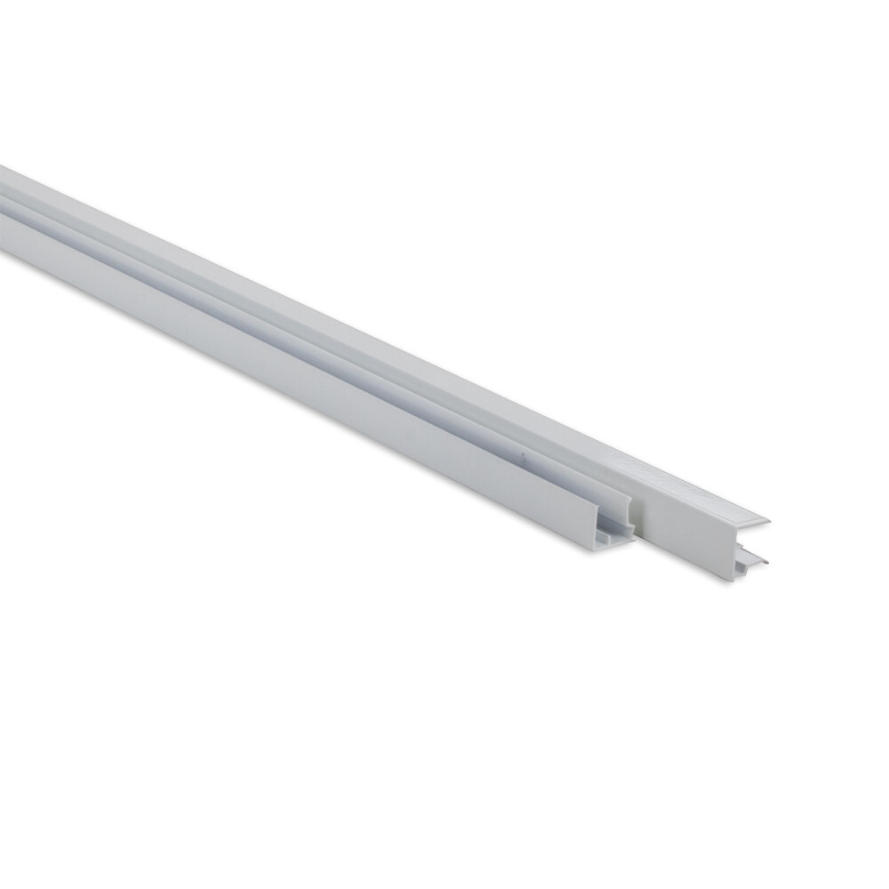POLYCARBONAAT AFSLUITPROFIEL | WIT ALUMINIUM | 98 CM