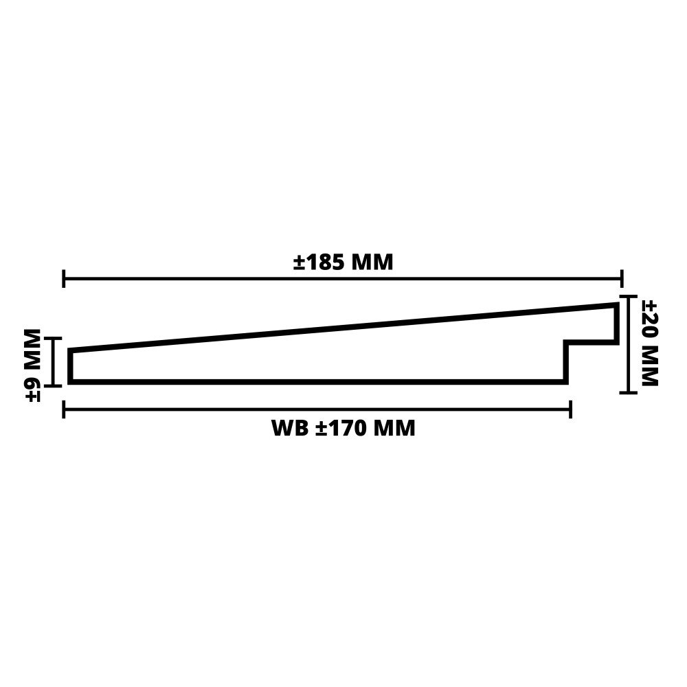 VUREN THERMISCH GEMOD. ZWEEDS RABAT | PEFC | 11/22X185 MM (WB 170 MM) | 450 CM
